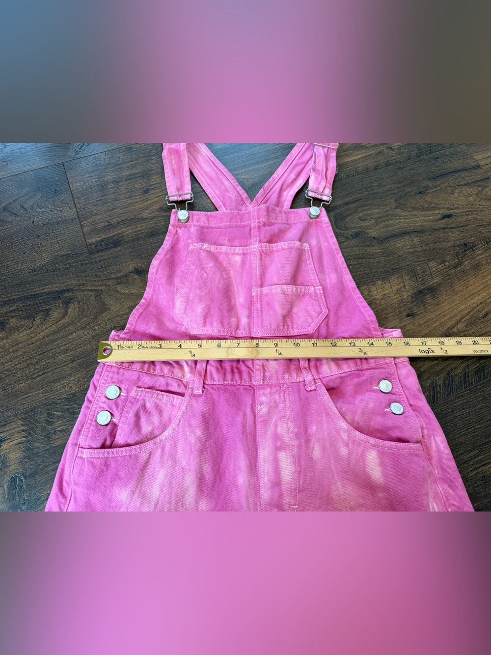 Free People We The Free Women’s Ziggy Denim Overall Straight Leg Electric Pick S - Picture 10 of 12